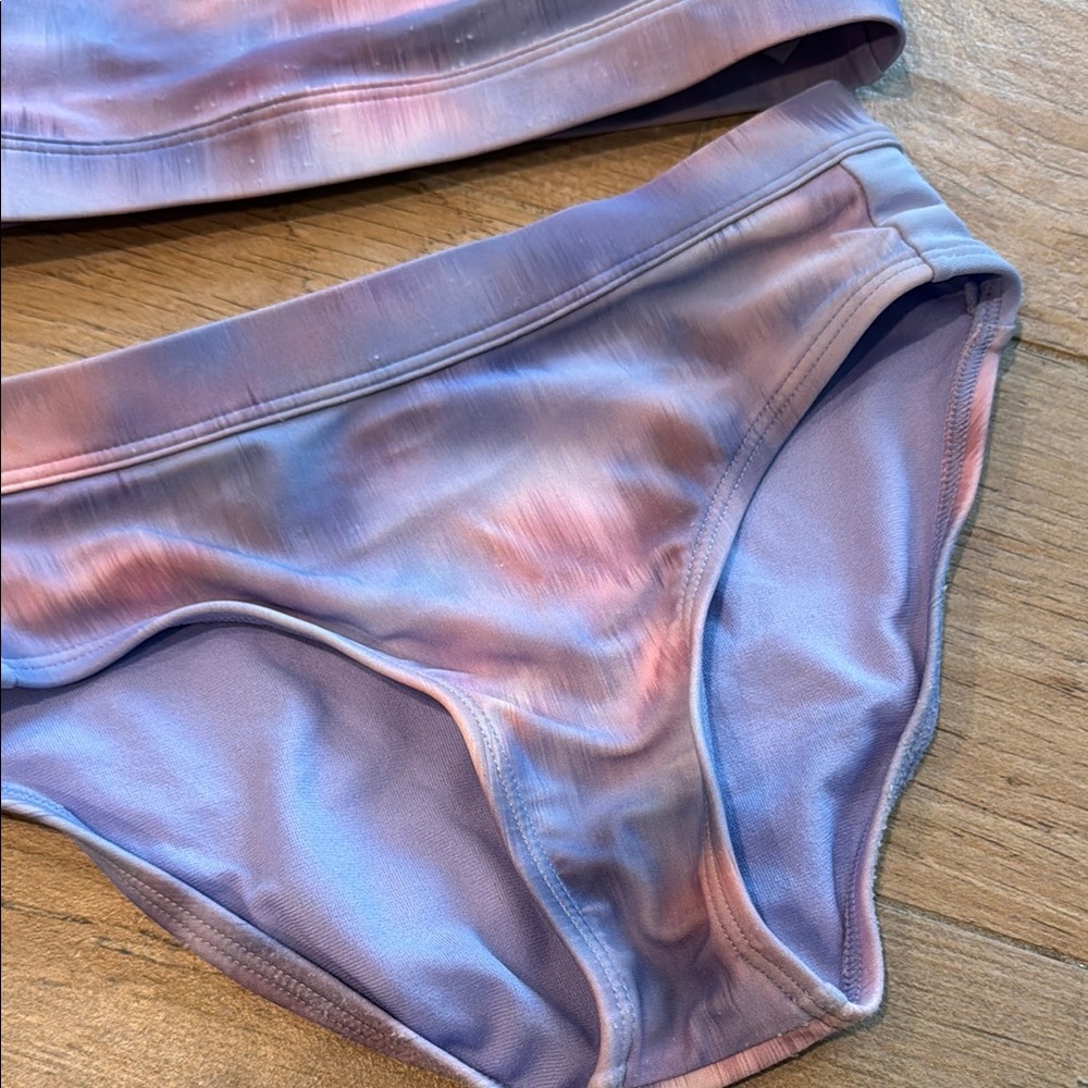 Athleta Girl Tie-Dye Bikini Set size Small / 7 pink purple - Picture 4 of 8